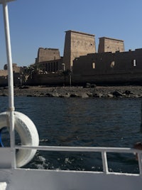 egyptian ruins on a boat