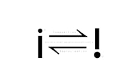 a black and white logo with an arrow in the middle