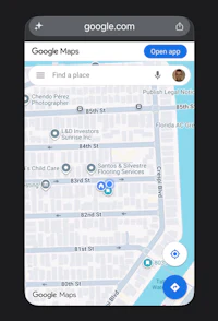 a google map showing the location of a location