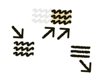 arrows pointing in different directions on a black background