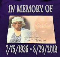 in memory of matilda wilson t-shirt