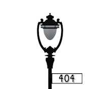 a street lamp with the number 404 on it