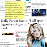 dolly parton health - i fell - legendary singer on gynecology battle
