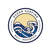 ocean surfing bali indonesia logo