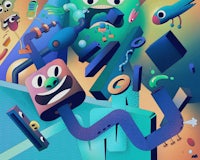a colorful illustration of a cartoon character