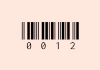 a barcode on a pink background