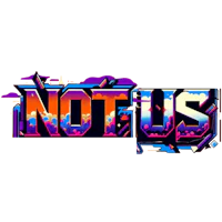 the word not us on a black background