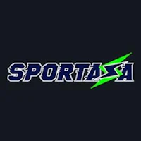 the logo for sportasa on a black background
