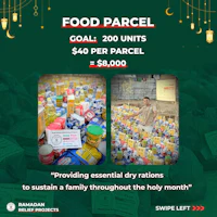 a poster with a picture of a food parcel