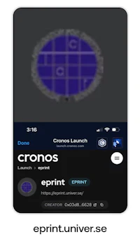 a screenshot of the crono launch app