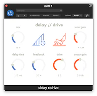 a screenshot of the audio delay in drive