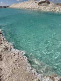 the dead sea is a salt lake in the middle of a desert
