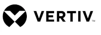 the vertiv logo on a white background