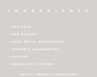 a list of ingredients for a baby food recipe