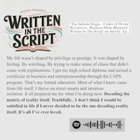 written in the script