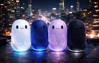 a night light with three different colored lights on it