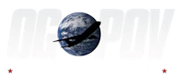 a logo with an airplane flying over the earth