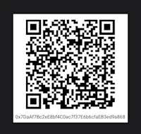a qr code on a black background