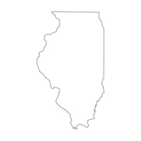 a map of illinois on a white background