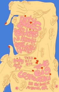 a poster for a concert with a woman's head on it