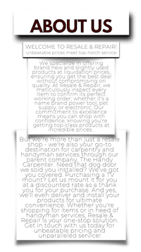 a flyer with the words about us