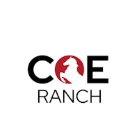 coe ranch logo on a white background