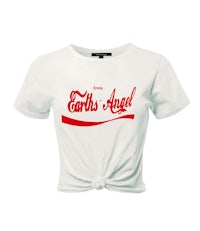 a white t - shirt with the words earth's angel on it