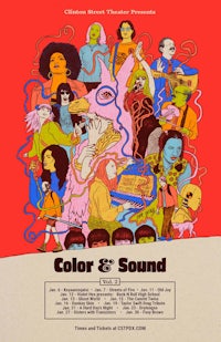 a poster for color and sound