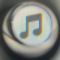 a music note in a circle