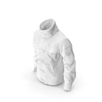 a white jacket on a black background