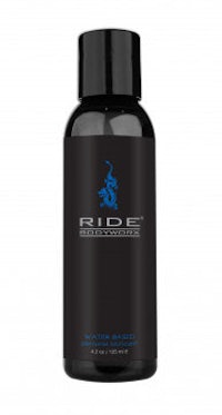 a bottle of ride lubricant on a white background