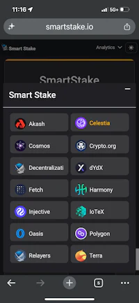 the smart stake app on an iphone