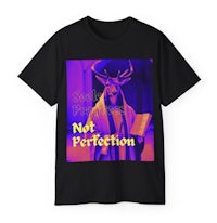 a black t - shirt with an image of a deer holding a book