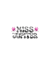 the word miss jupiter on a black background