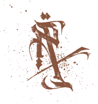 a brown logo with the letter f on it