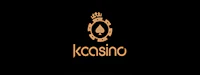 the logo for kcasino on a black background