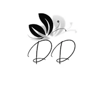 a black and white logo with a butterfly on it