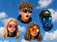 a group of people wearing sunglasses and goggles
