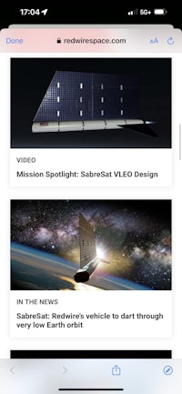 a screenshot of the space news app on an iphone