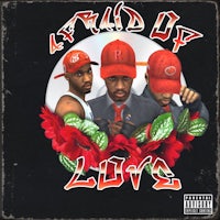 the cover of a fourth of love, featuring two men in red hats