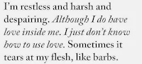a quote that says i'm restless and harsh and displeasing