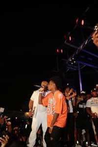 a man holding a microphone