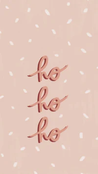 a pink background with the words ho ho ho on it