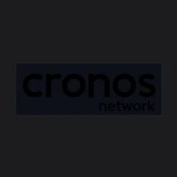 cronos network logo on a black background