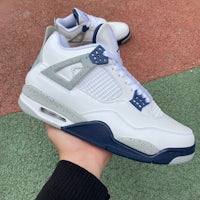 nike air jordan 4 retro white/blue