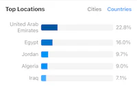 a bar chart showing the top locations in the united arab emirates, united arab emirates, united arab emirates