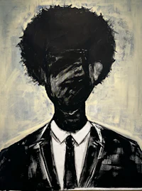 a painting of a man in a suit and tie