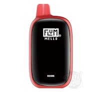 a red and black device with the word fym melo on it
