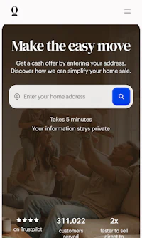 a screen shot of a home page with the words make the easy move