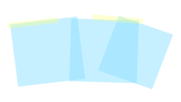 a blue sheet of paper on a black background